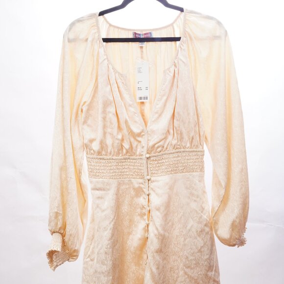 Urban Outfitters Long Sleeve Dress | Light Sand Color | NWT | Size M - Picture 3 of 4